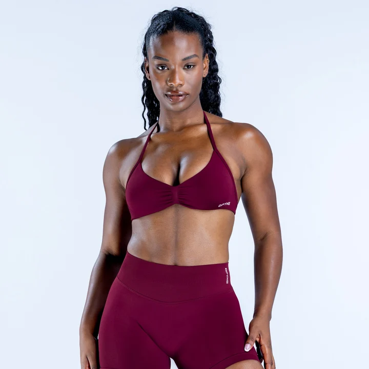 Impact Strappy Bra - Bordeaux